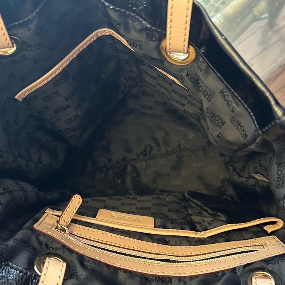 Michael Kors Black Patent Leather Tote Bag - Picture 11 of 11